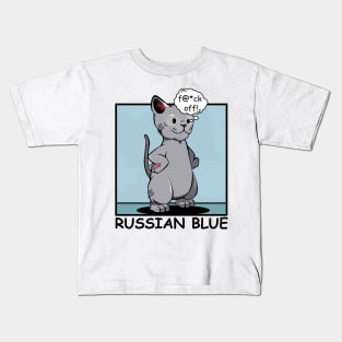 Russian Blue Cat Kids T-Shirt